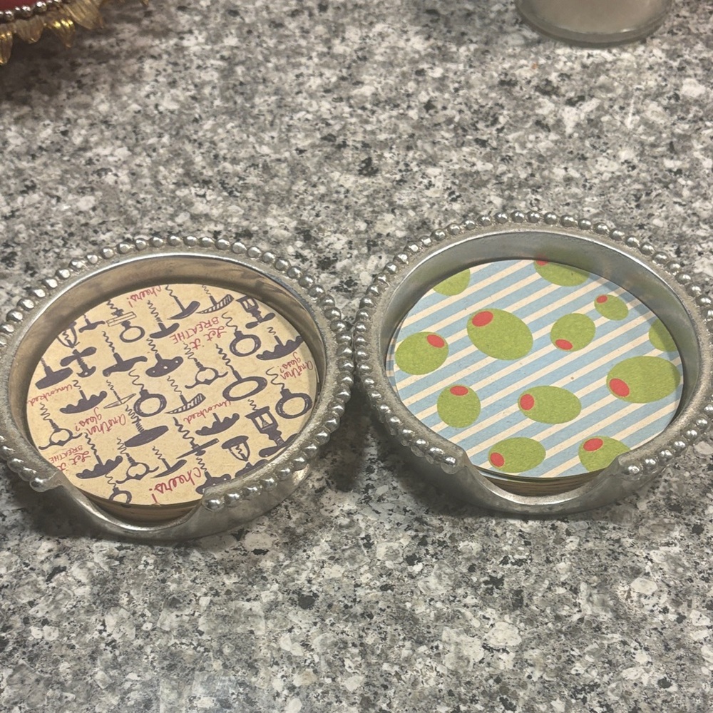 Brand new no box set of 2 Mariposa coasters